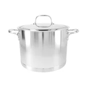 Cooking pot with lid, 24 cm/8 l, Atlantis range, stainless steel - Dem
