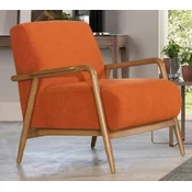 Casa Padrino luxury armchair orange/brown 90 x 75 x H. 65 cm - Living room armchair - Hotel armchair - Living room furniture - Hotel furniture - Luxury furniture
