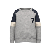 NAME IT Sweater majica ROY, bež / mornarsko plava / siva melange