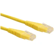 ROLINE Roline 21.15.1562 RJ45 omrežni kabel\, Patch kabel CAT 6 U/UTP 5.00 m rumena  1 kos, (20420488)