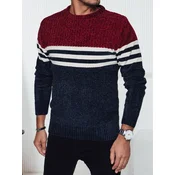 Sweter męski w paski granatowy Dstreet