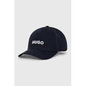 Pamučna kapa sa šiltom HUGO boja: tamno plava, s aplikacijom, 50518901