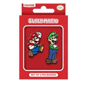 Znački Paladone Super Mario - komplet 2 emajliranih značk