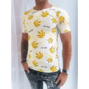 T-shirt męski z nadrukiem biały Dstreet