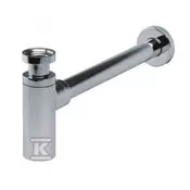 slomart Dizajn G steklenica polovični sifon 1.1/4 x 32 mm z rozeto, kromirana nastavljiva odtočna cev do 320 mm Onnline