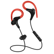 AVIZAR Stereo Bluetooth športne slušalke - Izjemno udobne silikonske ušesne zanke Torbica za shranjevanje - Rdeca, (20731555)