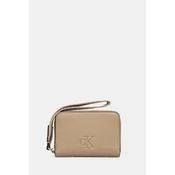 Denarnica Calvin Klein Jeans ženska, bež barva, LV04K1024G