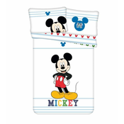 Pamucna djecja posteljina za djecji krevetic 100x135 cm Mickey – Jerry Fabrics