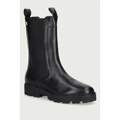 Tommy Hilfiger ženski usnjeni gležnjarji TH STUD LEATHER HIGH CHELSEA