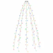 Vidaxl Lučke za novoletno jelko 180 LED lučk barvne 180 cm