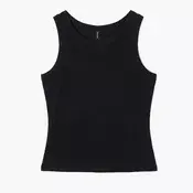 Cropp - Rebrasta majica - črna