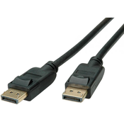 ROLINE Roline DisplayPort priključni kabel DisplayPort  vtič\, DisplayPort  vtič 2.00 m črna 11.04.5811 zaščiten DisplayPort kabel, (20421007)