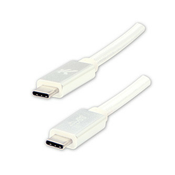 Logo Kabel USB (3.2 gen 2), USB C moški - USB C moški, 1 m, Power Delivery 100W, 10 Gb/s, 20V/5A, bel, škatla, najlonski oplet, h