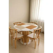 HANAH HOME Set Trpezarijski sto i 4 stolice Bohemian Round Italian 5