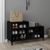Vidaxl vidaXL Omarica za čevlje črna 102x36x60 cm lesena