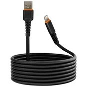 LINQ LinQ, Polnilni kabel USB to Lightning 20W 3m za iPhone iPad, Črna, (5000220213)