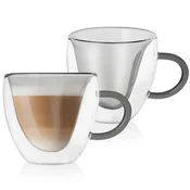 shumee 2x dvostenski termo kozarec za kavo, čaj, latte in druge pijače 280 ml