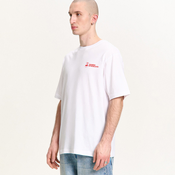 Cropp - Bela majica s printom - white