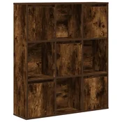 Vidaxl Knjižna omara dimljeni hrast 89x24x101,5 cm inženirski les