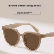 Cuntiandaofu Unisex naocare za sunce, Braon