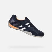 Dark Blue Mens Geox Snake Sneakers - Mens