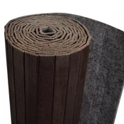 shumee Delilnik prostora iz bambusa temno rjave barve 250x165 cm