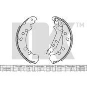 Komplet zavorne celjusti, rocna zavora NK 2745786