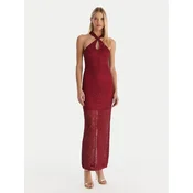 Guess Pletena obleka W5YK48 Z37G0 Bordo rdeča Slim Fit