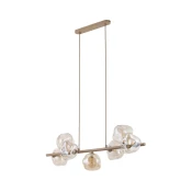 Luster na sajli LAVA 7xG9/8W/230V bež/dimno-bež