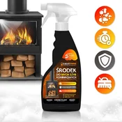 shumee Čistilo za steklo kamina HeatFire s peno 500 ml