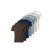 Abercrombie & Fitch Majica mornarska/nebeško modra/rjava/antracit/svetlo siva/meta/bela
