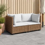2 kos Ratan lounge set s blazinami GENDT Naravni rattan Naravna