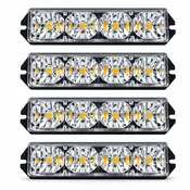 LED strobe svetilka DA553, oranžna, komplet 4 kosov