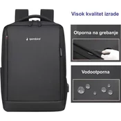 GEMBIRD NCC-15-KLB021 Gembird Ranac za laptop 15,6inc 45x28x15cm USB konektor