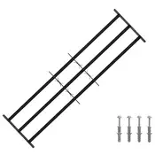 vidaXL Zavarovalna rešetka za okna z 3 prečkami 3 pcs 93-174 cm