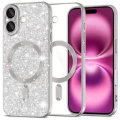TPU gel ovitek Techsuit Luxury Glitter MagSafe za iPhone 16 Plus - silver