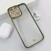 Maska Luxury Crystal Clear za iPhone 16 Pro Max zelena