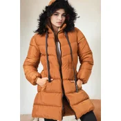 Z9764 DEWBERRY WOMENS COAT-TAN