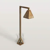 Moretti Luce LED-svetilka za podnožje Silva Edge, 50 x 19 cm, starinsko medenina - Podeželska hiša/Rustikalna - starinski medenina