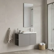HANAH HOME Kupatilski ormaric sa umivaonikom i ogledalom (2 komada) Perla 80 571