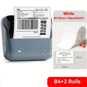 KJB Bluetooth termični tiskalnik nalepk B4, dve dodatni roli 50 x 70 mm
