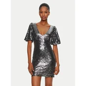 Rinascimento Cocktail obleka CFC0019737002 Srebrna Regular Fit