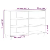 vidaXL vidaXL Komoda artisan hrast 103,5x35x70 cm inženirski les, (21779771)