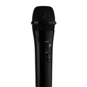 auna Kara Dazzl karaoke mikrofon z LED-svetlobnim učinkom, črna barva (MG3- Kara Dazzl BK)