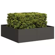 Vidaxl vidaXL Črn cvetlični lonec 100x100x30 cm jeklo