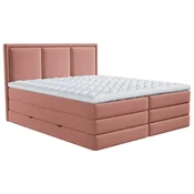 MID.YOU POSTELJA BOXSPRING 160 cm  x 200 cm , tekstil starinsko roza