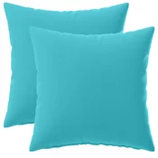 Vidaxl Prevleka za blazino 2 kos HEERLEN Turkizna 35 x 35 cm Poliester