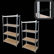 CHOMIK SET DVEH ŠTIRNADSTROPNIH POLIC 150 x 70 x 30 CM NOSILNOST POLICE: 150 KG *2165