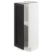 METOD Podni element s policama, bela/Lerhyttan crno bajcovano, 30x37 cm