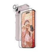 PANZERGLASS ZESTAW PANZERGLASS BUNDLE 3IN1 ETUI PRZEZROCZYSTE + FOLIA + OSŁONA APARATU DO IPHONE 15 PLUS, (21356604)